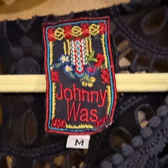 Johnny Was Elegant Black Lace Dress - Picture 2 of 3